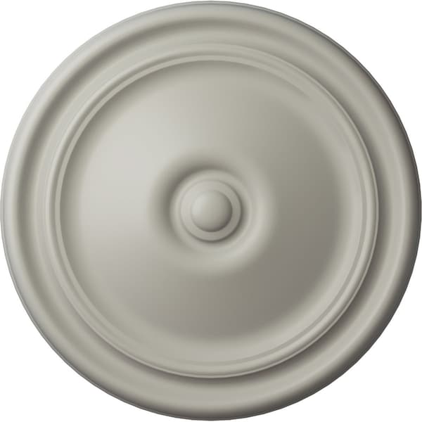 Ekena Millwork Reece Ceiling Medallion (Fits Canopies up to 2 3/8"), Hand-Painted Pot of Cream, 12"OD x 1 3/4"P CM12REPCF - main